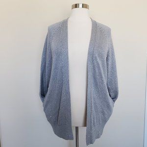 Banana Republic Silver Open Cardigan Sweater Sz XL